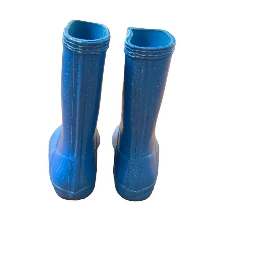 Hunter Original First Classic Starcloud Short Rain Boots Blue Size US 10 Kids